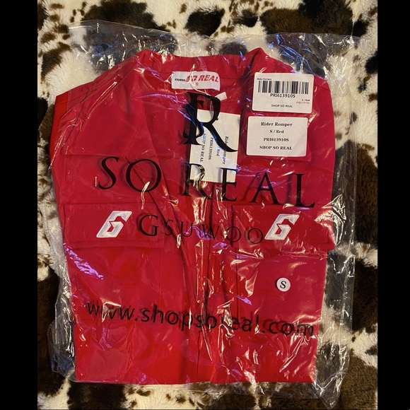 BOMB RED RIDER ROMPER! - Picture 2 of 3